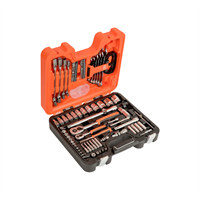 1/4" och 1/2" hylsnyckelsats och med standardhylsor