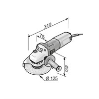 Vinkelslip L1400 | 125mm | 230V