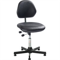 ARBETSSTOL AKTIV KONSTLÄDER SVART ALBA 520-650MM
