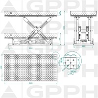 Svetsbord PRO 16 | 2400x1200mm | Diagonalt rutnät | Hydrauliskt