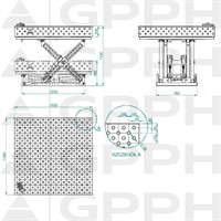 Svetsbord PRO 28 | 1500x1480mm | Diagonalt rutnät | Hydrauliskt