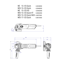 WEV 15-125 Quick | Ø125 mm Vinkelslip | 230V