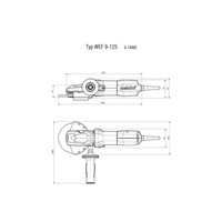 WEF 9-125 | Ø125 mm Platt Vinkelslip | 230V