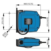 Slangupprullare H30 | 10m 3/8" | Luft/Vatten | Blå