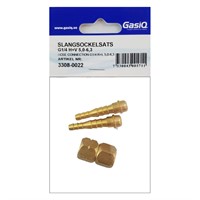 Kompl slangsockelsats R 1/4"" H+V 5+6.3 mm