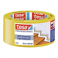 BYGGTEJP SPVC 67001 TESA GUL RÄFFLAD 33MX50MM