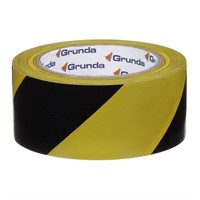 VARNINGSTEJP GRUNDA GULSVART 50mmx33 Met.