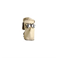 SVETSMASK I LÄDER RUNDA GLAS