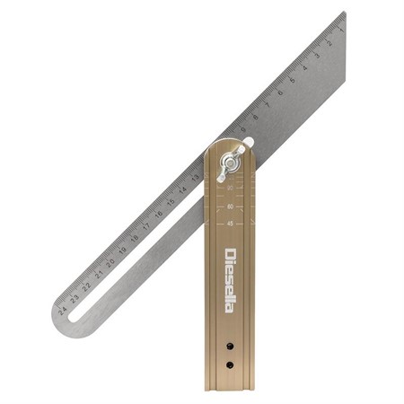 Justerbar Smygvinkel 250 mm med rostfritt stålblad och låsfunktion