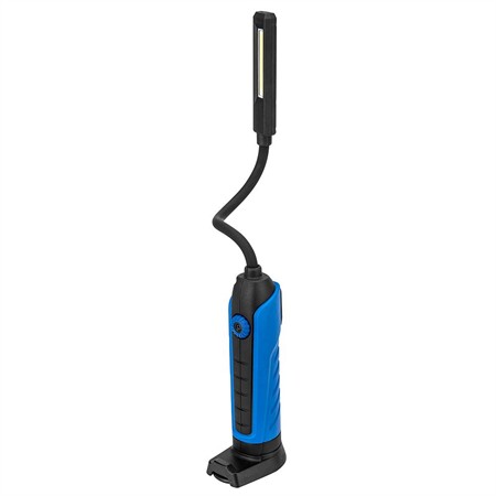 Arbetslampa "SLIM X5" flex-arm COB LED, magnet och laddbar batteri