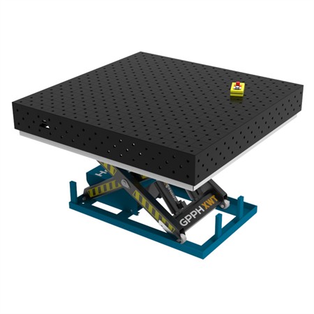 Svetsbord PRO 16 1500x1480 mm med hydrauliskt lyftsystem diagonal