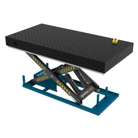 Svetsbord PRO 16 2400x1200 mm med hydrauliskt lyftsystem diagonal