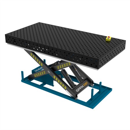 Svetsbord PRO 28 2400x1200 mm med hydrauliskt lyftsystem diagonal