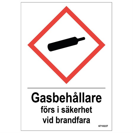 DEKAL GASBEH FÖRS I SÄKERHET VINYL 105X148MM